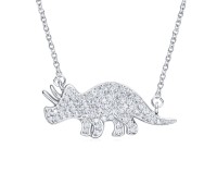 Dinosaur Triceratops Silver Necklaces SPE-4920